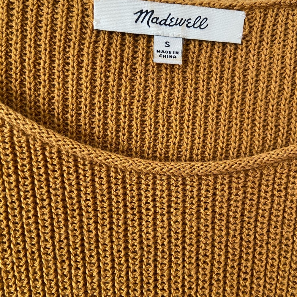 Madewell Sweater Tank Top in Gold